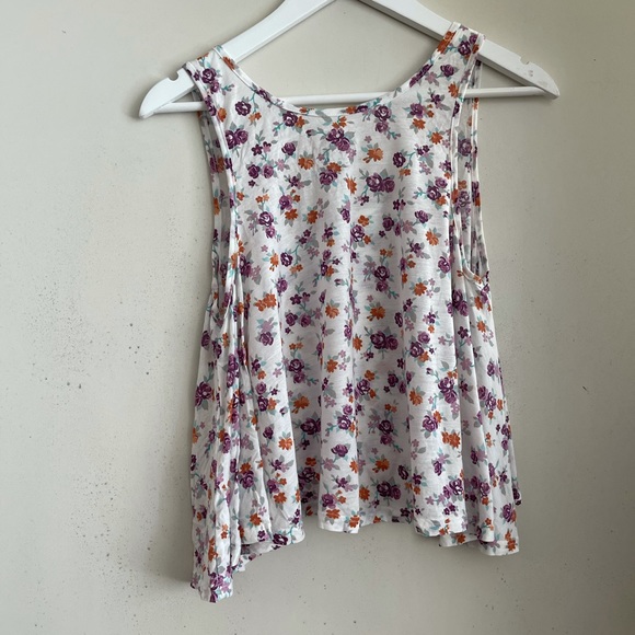 Blue Life Floral Tank NWOT - Picture 2 of 4